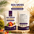 NuYu Organics Assorted Sea Moss Gummies | Berry, Pineapple, Soursop & Passion Fruit, Vegan