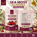 NuYu Organics Berry Sea Moss Gummies | Bladderwrack & Burdock Root, Vegan, Gelatin-Free