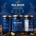 NuYu Organics Gold Sea Moss Gel Ready-to-Use | Wildcrafted Sea Moss, Spring Water, Vitamin C