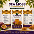 NuYu Organics Passion Fruit Sea Moss Gel Fruit Infused | Monk Fruit, Vegan, No Added Sugar